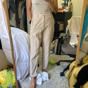 [SOLD] Uniqlio beige linen pants / trousers